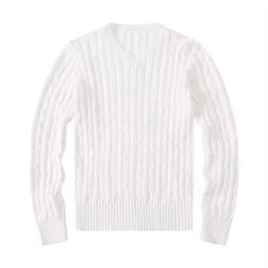 Suéter de Punto Personalizado con Logotipo, Casual, de Invierno, para Mujer, Diseño Sólido, Cuello en V, Manga Larga, Tejido Jacquard, Transpirable - Product Image 2