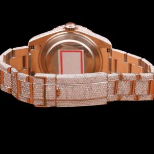 Reloj de Pulsera de Cuarzo para Hombre, Diseño Moderno, Color Azul, Esfera Redonda, Diamantes Moissanite, Estilo Hip Hop, Lujoso - Product Image 3