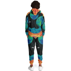 Chándal Deportivo de Invierno para Hombre con Capucha, 100% Poliéster, Transpirable, de Secado Rápido, Ligero, Cintura Elástica, Estampado por Sublimación - Product Image 2