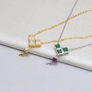 Ensemble de pendentifs vides en argent S925 en forme de V avec pierre colorée et perle pour la fabrication de bijoux DIY pour femmes, accessoires et composants - Product Image 1