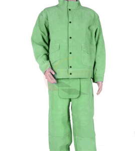 Chaqueta de seguridad para soldadura de cuero vacuno resistente, certificada CE, protección para manos y brazos, resistente al calor y antiestática - Product Image 4