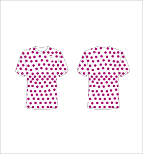 T-shirt pour homme à pois, manches courtes, col rond, coupe classique, style décontracté, tissu tricoté, logo sur le devant - Product Image 1