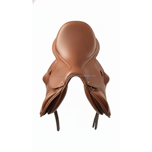 Silla de montar para caballo de doma y salto, personalizable, de cuero vacuno suave, equipo de equitación, diseño duradero. - Product Image 4