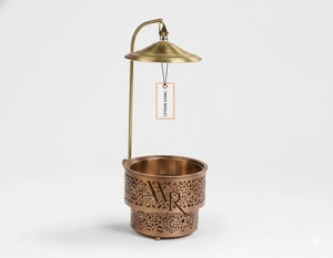 Nuevo y elegante recipiente de cobre con soporte para servir, con tapa colgante y diseño cortado a láser, venta directa de fábrica. - Product Image 6