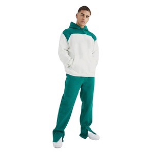 Nouvel ensemble de survêtement décontracté pour homme, hiver, sweat-shirt à capuche demi-zip et pantalon, coupe régulière, en molleton doux en mélange de coton, confortable - Product Image 1