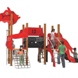 Ensemble de jeux d'extérieur moderne HP-OPA 016 comprenant des grimpeurs et des toboggans pour enfants - Product Image 1