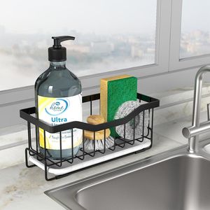 Durable And Sturdy Iron Kitchen <b>Sink</b> Organizer <b>Shelf</b> With Elegant Design And Functional Storage Sections - Product Image 1