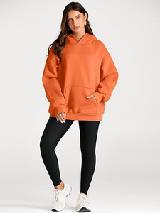 Sudadera con Capucha Extra Grande de Color Sólido Personalizada para Mujer, Sudadera con Hombros Caídos, Logotipo Impreso, Marca Privada OEM ODM - Product Image 6