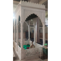 Structure de mausolée en marbre blanc sculpté à la main, style islamique classique moderne, durable, entièrement personnalisable, support technique en ligne HAYAT