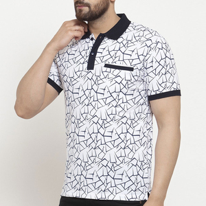 Camisa de Golf a Rayas Antiarrugas para Hombre, Manga Corta, Diseño Sublimado, Poliéster de Alto Rendimiento para Usar en Verano - Product Image 4