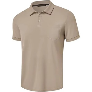 High Quality Men's for Shirt Regular Fit <b>3</b>-Button Closure 100% Cotton Breathable Short Sleeve Solid Pattern Casual Summer - Product Image 1