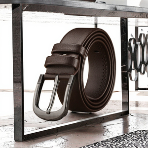 Nuevo Cinturón de Cuero Vacuno de Lujo para Hombre con Hebilla de Aleación y Cierre Automático con Clips - Regalo para el Día del Padre - Product Image 4