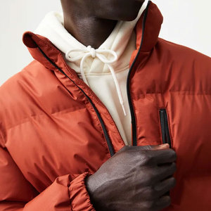 Wholesale Custom Design Stand <b>Collar</b> Bubble <b>Jacket</b> for Men Long Sleeves Full Zipper Men Bubble <b>Jackets</b> For Winter - Product Image 4