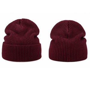 Gorro de Punto Personalizado, Color Borgoña Sólido, Unisex, para Invierno, Gorro Cálido - Product Image 2