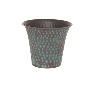 Pot de fleurs en fer forgé artisanal de qualité supérieure avec finition personnalisée contemporaine pour la décoration florale intérieure et extérieure - Product Image 6