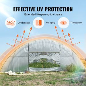 Resistente UV 6 Mil spessore pellicola trasparente per serra 12X50 ft foglio di plastica polietilene per agricoltura giardinaggio 4 - Product Image 3