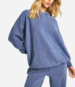 Sudadera con Capucha Oversize de Algodón/Poliéster OEM, Hombros Caídos, Personalizada, 465 g/m², Premium, Lavado Ácido, Invierno, Ecológica - Product Image 4