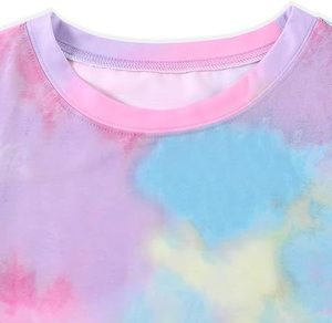 Camiseta Tie Dye de Alta Calidad para Mujer, Top Corto Lavado Personalizado, Camiseta Tie Dye para Mujer con Logotipo Personalizado, Camisetas de Moda Urbana para Mujer - Product Image 4