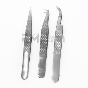 Pince à épiler pour extensions de cils RMI Silver Shin, poignée diamant, acier inoxydable, pointe de précision lisse, 10 mm, emballage - Product Image 2