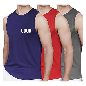 High Quality Men Sleeveless <b>Tank</b> <b>Top</b> Solid <b>Black</b> O-Neck Knitted Casual Wear Customized men Fitness <b>tank</b> <b>top</b> for sale - Product Image 6