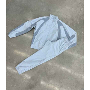 Fashion windbreaker tracksuit waterproof windproof two piece jacket and <b>pants</b> set for running hiking and athletic performance - Product Image 2