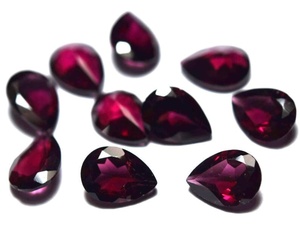 Pierre précieuse naturelle de rhodolite grenat violette de qualité supérieure, taille poire facettée, pierre de rhodolite grenat taillée pour la fabrication de bijoux - Product Image 3