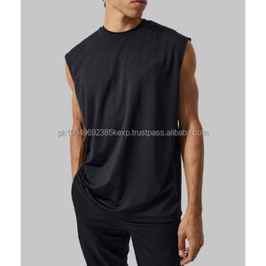 Prix de gros, vêtements en coton, vêtements de sport, débardeur, logo personnalisé, sans manches, séchage rapide, respirant, débardeur pour homme - Product Image 1