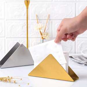 Porte-serviettes moderne en chrome, support de mouchoirs en fil d'argent courbé, organisateur de papier en acier inoxydable pour la décoration de table - Product Image 4