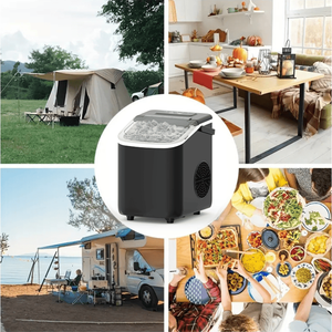 PSZ6Y10 Home Ice Maker for Outdoor <b>Camping</b> 12kg/day Bullet Ice Production PVC BPA Free Quick Coffee Ice - Product Image 5
