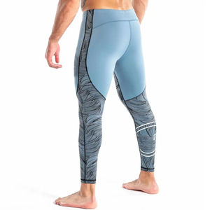Leggings de compression pour hommes, design original, neufs, BJJ Spats, sans couture, respirants, antibactériens, taille élastique, motif léopard - Product Image 3