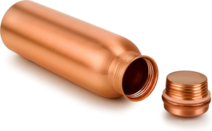 Suministro al por Mayor de Vasos de Cobre Hechos a Mano con Tapa Metálica para Uso en Oficinas o Restaurantes de la India - Instant Traders - Product Image 5