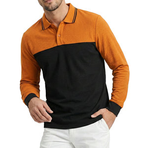 เสื้อโปโลชายแขนยาวสีตัดต่อ โลโก้สั่งทำได้ ขายส่ง ผ้าอินเตอร์ล็อค GSM สูง ปลายแขนแบบริบ เสื้อโปโลสมาร์ทสำหรับผู้ชาย - Product Image 6