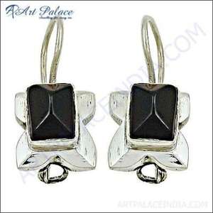 925 Sterling Silver <b>Fine</b> <b>Stud</b> <b>Earrings</b> with Garnet Designer Gemstone Jewelry for Weddings - Product Image 1