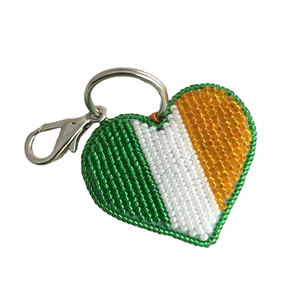 Llaveros Clásicos Culturales Bordados con Cuentas de Semillas, Ecológicos, Hechos a Mano, Coloridos, Personalizados, Regalos para Día Nacional, Aniversario, Boda - Product Image 5