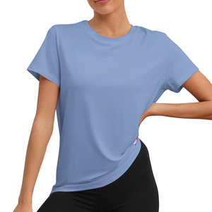 Yoga Fitness T <b>Shirt</b> For Ladies Soft Stretch Breathable Quick Dry Workout Gym Activewear Women Gym T <b>Shirts</b> - Product Image 1