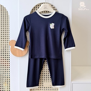 Ensemble de vêtements de détente à manches longues pour garçons et filles SeunKids, pyjama en viscose respirant, fabriqué au Vietnam - Product Image 2