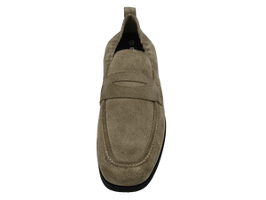 Mocasines Dlords Beige de Gamuza con Punta Redonda, Ligeros, Transpirables, Suela de TPR, Entresuela de EVA, Forro de Cuero Genuino, Logotipo Grabado - Product Image 4