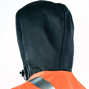 Veste de travail à capuche réfléchissante orange haute visibilité avec fermeture éclair, veste en polaire de protection industrielle pour hommes avec bande réfléchissante - Product Image 5