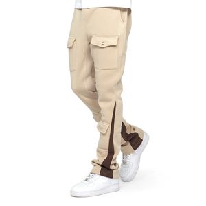 Pantalon évasé de haute qualité OEM avec logo personnalisé, taille élastique, style streetwear, jogger pour homme, pantalon évasé supérieur, modèle vierge, pantalon homme - Product Image 6
