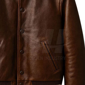 Chaqueta de Béisbol de Cuero de Calidad Confiable, Chaqueta de Béisbol de Cuero de Primera Comodidad, Chaqueta de Béisbol de Cuero de Estilo Atemporal - Product Image 5