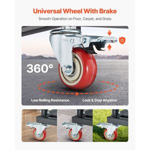 Carrello Porta Sedie Pieghevole in Metallo Resistente, Capacità 300 LBS, Forma a L, Posizionamento Verticale, per 25 Sedie - Product Image 3