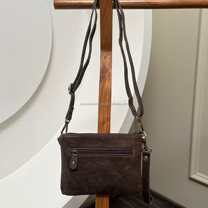 Turquoise Hand Tooled Leather Cowhide Mini <b>Crossbody</b> <b>Bag</b> <b>for</b> <b>Women</b> Wristlet Mobile Purse Custom Branded Western Leather Handbag - Product Image 5