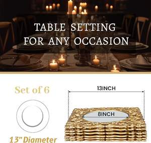 Assiette de présentation décorative de luxe réutilisable pour mariages, banquets, hôtels et fêtes - Product Image 2