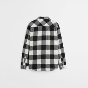 <b>Men's</b> Flannel <b>Shirt</b> Plaid Long Sleeve Custom OEM Wholesale - Product Image 2