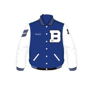 Custom Men's Waterproof Embroidered <b>Long</b> Sleeve Stand Collar Winter Varsity <b>Jackets</b> - Product Image 2
