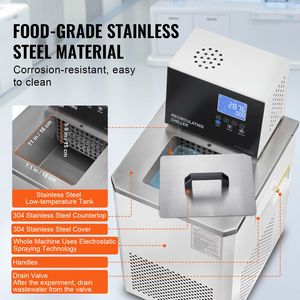 Circolatore Refrigerante da Laboratorio 6L con Display LCD, Pompa di Raffreddamento a Bassa Temperatura per Laboratorio, 4-212°F, 220V - Product Image 6