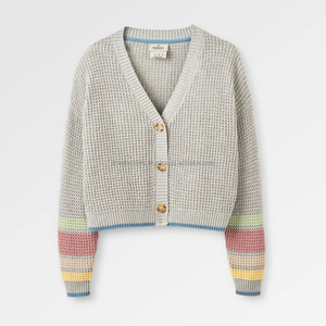 European American Men Women's Winter V-Neck Knitted Cardigan Wool/Acrylic Covered Button Closure Anti-Pilling Quick Dry Full - Product Image 1