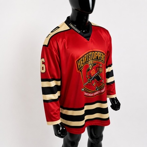 Maillot de hockey sur glace personnalisé pour adulte, en polyester, sublimation, tenue d'équipe, impression nom et numéro - Product Image 2