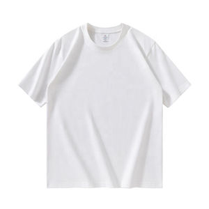 T-shirt unisexe respirant à coupe droite et épaules tombantes, 100 % coton 300g, logo personnalisé sur le devant, fabrication OEM en gros, tendance - Product Image 5