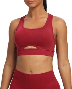 Women's High Support Sports Bra Seamless Cutout Design Athletic Workout Yoga Bra <b>Top</b> Activewear Fitness Gym Wear Wholesale OEM - Product Image 5
